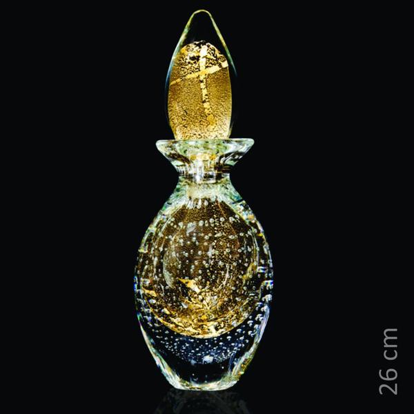 Imagem de Garrafa Em Cristal Murano Com Ouro 24K - São Marcos 26cm