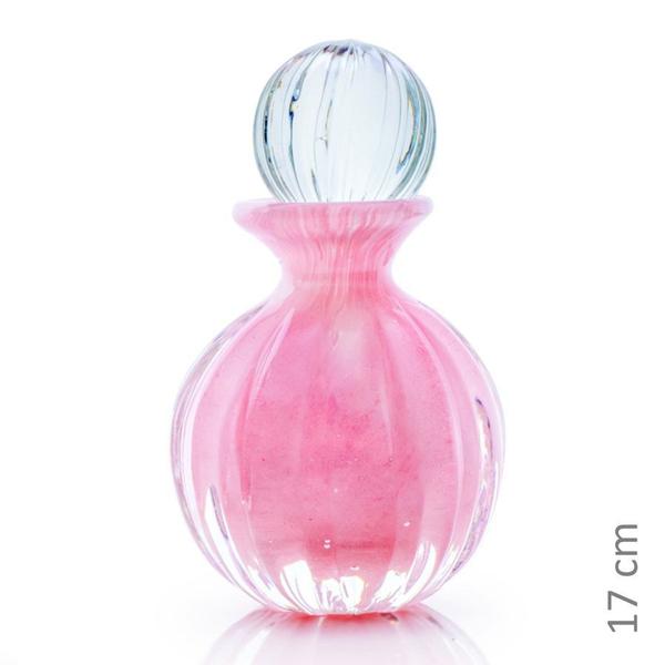 Imagem de Garrafa Em Cristal Murano Rosa - São Marcos 17cm