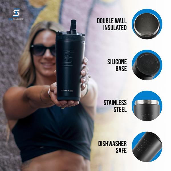 Imagem de Garrafa esportiva Ice Shaker em aço inoxidável isolado 770mL