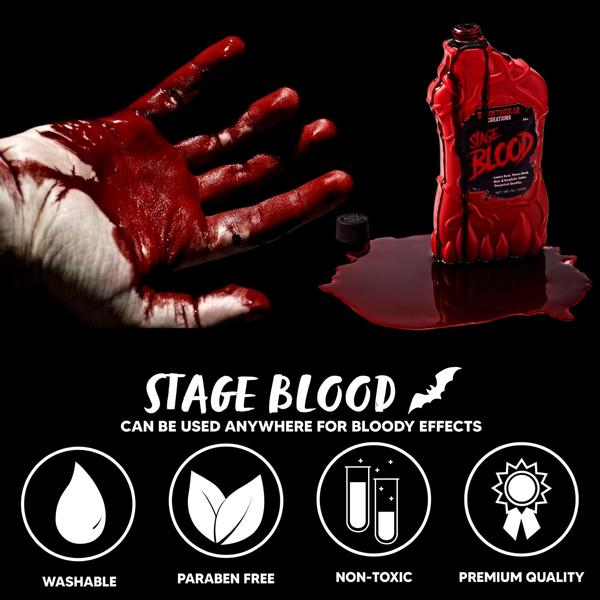 Imagem de Garrafa falsa de sangue de vampiro de Halloween de 500 ml Spooktacular