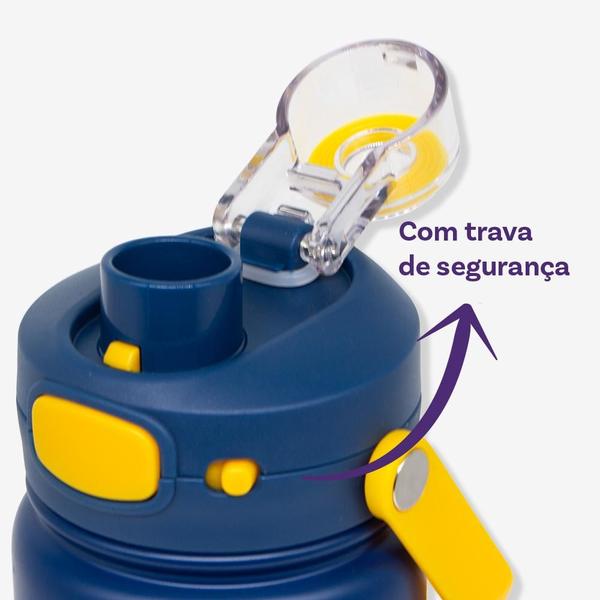 Imagem de Garrafa Frase Tenha Orgulho Térmica 6 Horas Quente Gelada Grande 700ml Com Alça Trava Segurança