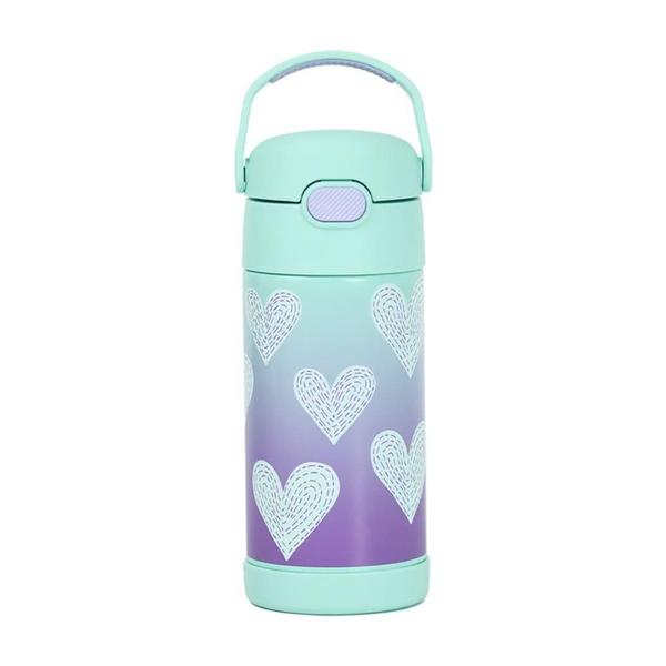 Imagem de Garrafa Garrafinha Térmica Infantil Thermos 355Ml Corações