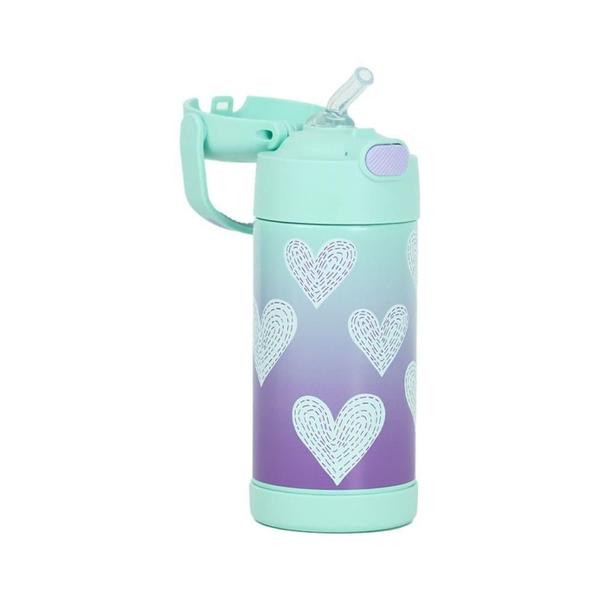 Imagem de Garrafa Garrafinha Térmica Infantil Thermos 355Ml Corações