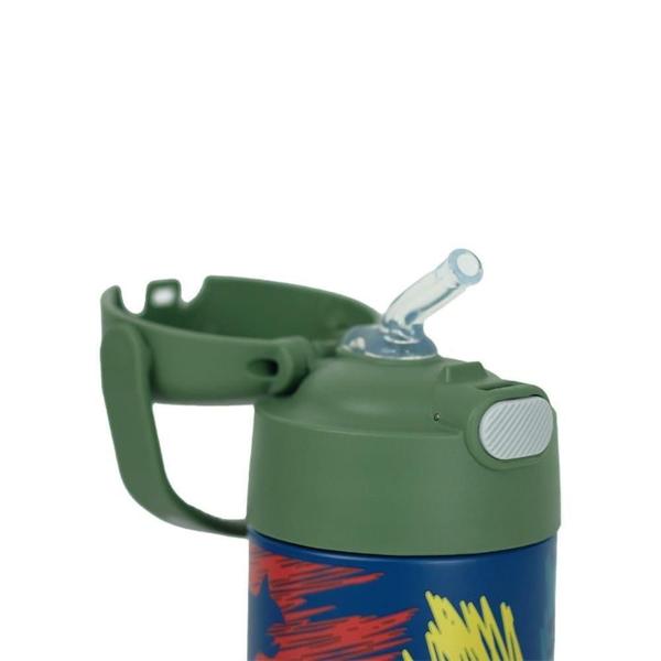 Imagem de Garrafa Garrafinha Térmica Infantil Thermos 355Ml Dinossauro