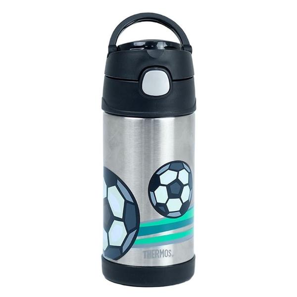 Imagem de Garrafa Garrafinha Térmica Infantil Thermos 355ml Futebol