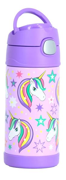 Imagem de Garrafa Garrafinha Térmica Infantil Thermos 355Ml Unicórnio