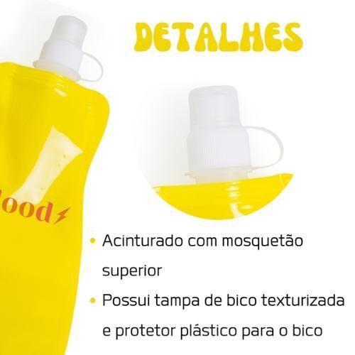 Imagem de Garrafa Hidratação Squeeze Dobrável com Mosquetão - 480ml