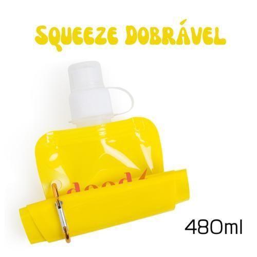 Imagem de Garrafa Hidratação Squeeze Dobrável com Mosquetão - 480ml