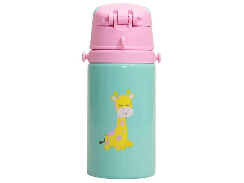 Imagem de Garrafa Infantil com Canudo 450ml Buba Animal Fun - Girafa