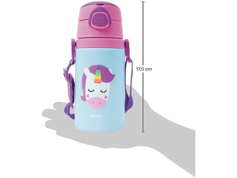 Imagem de Garrafa Infantil com Canudo 450ml Buba Animal Fun - Unicórnio