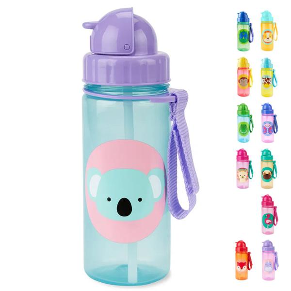 Imagem de Garrafa Infantil Com Canudo Skip Hop Flip Zoo 350ml