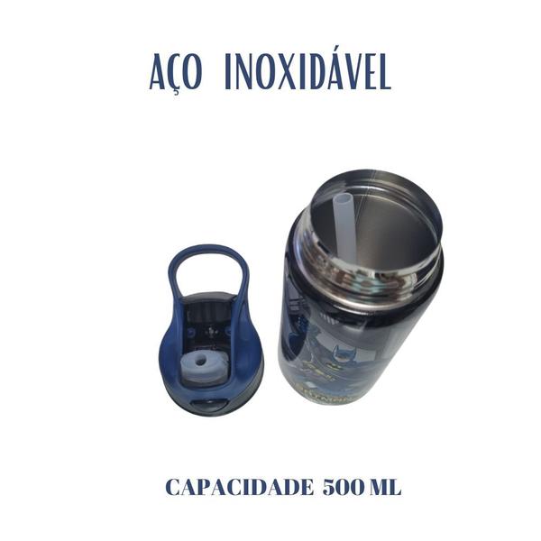 Imagem de Garrafa Infantil Escolar BATMAN Aço Inox 500ml- Luxcel