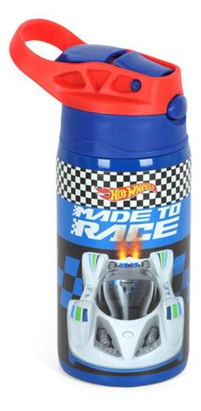 Imagem de Garrafa Infantil  Hot Wheels Aço Inox 500Ml - Azul