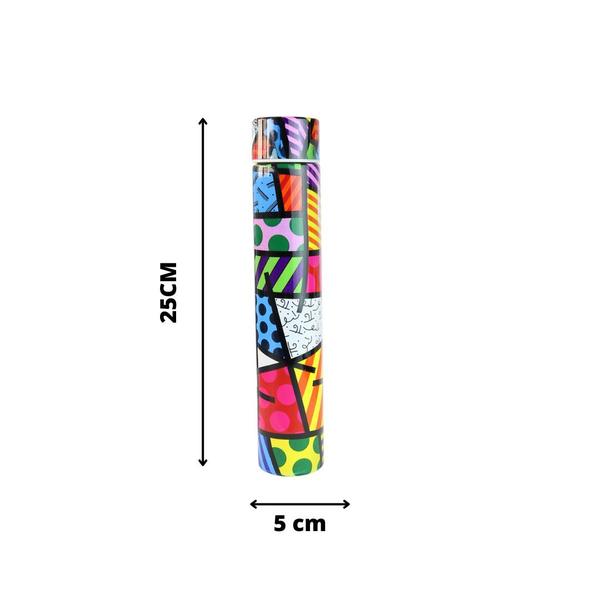 Imagem de Garrafa isotérmica de inox estampada arte romero britto 290ml