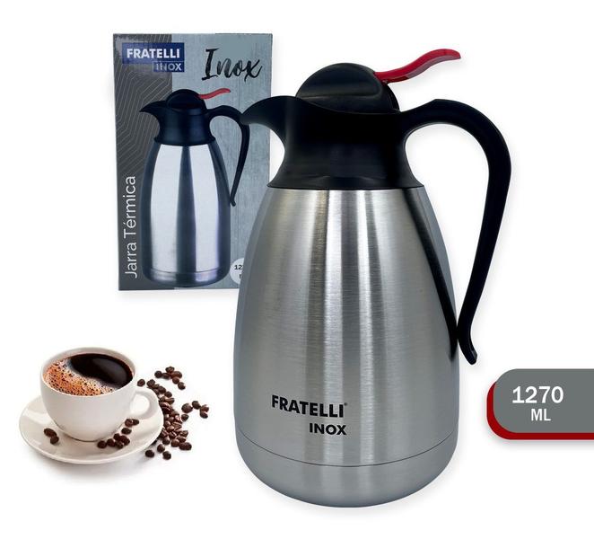 Imagem de Garrafa Jarra Térmica Inoxidável para Café e Chás 1270ml