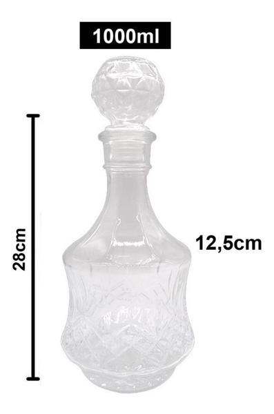Garrafa Licoreira Em Vidro Para Whisky Licor E Vinho 1000ml - Y888 Imagem de Garrafa Licoreira Em Vidro Para Whisky Licor E Vinho 1000ml