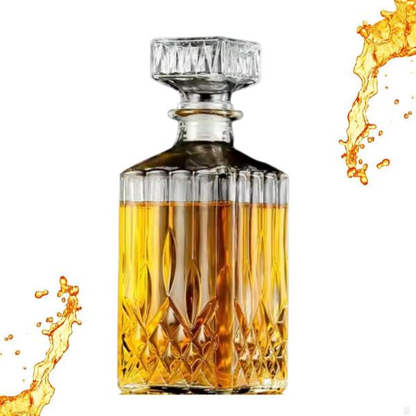 Imagem de Garrafa Licoreira Whisky Licor Vidro Retro Luxo - Cook Home