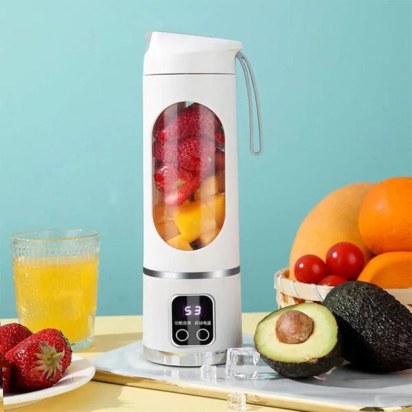 Garrafa Mini Mixer Liquidificador Portátil Recarregável Usb 450ml - GARRAFA E MINI LIQUIDIFICADOR Imagem de Garrafa Mini Mixer Liquidificador Portátil Recarregável Usb 450ml