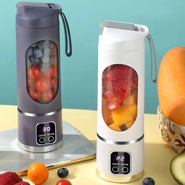 Garrafa Mini Mixer Liquidificador Portátil Recarregável Usb 450ml - GARRAFA E MINI LIQUIDIFICADOR Imagem de Garrafa Mini Mixer Liquidificador Portátil Recarregável Usb 450ml