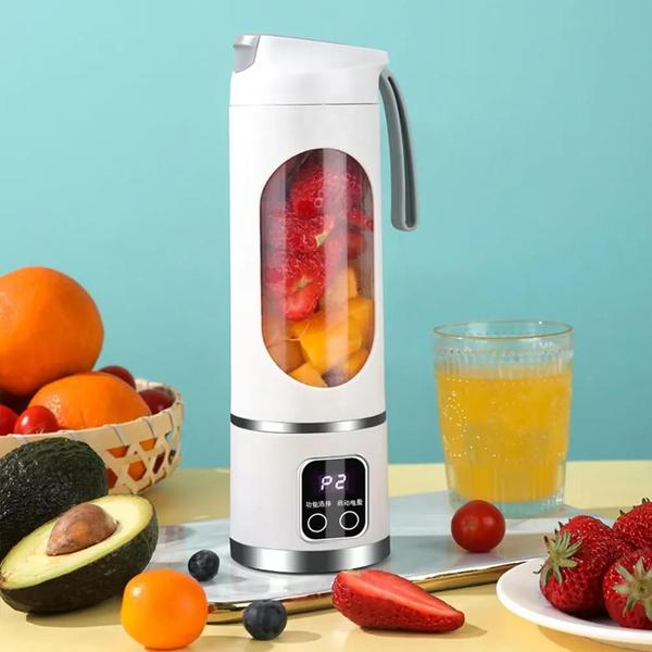 Garrafa Mini Mixer Liquidificador Portátil Recarregável Usb 450ml - GARRAFA E MINI LIQUIDIFICADOR Imagem de Garrafa Mini Mixer Liquidificador Portátil Recarregável Usb 450ml