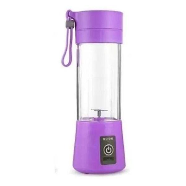 Imagem de Garrafa Mixer Liquidificador Copo Portátil Recarregável Roxo