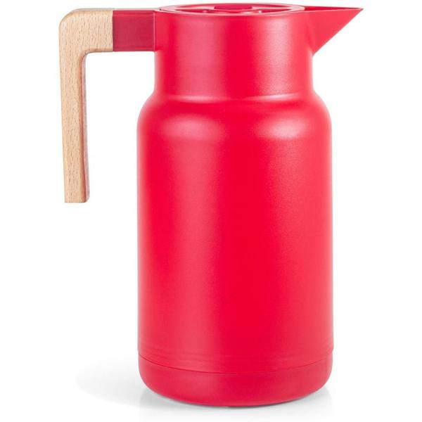 Imagem de Garrafa Para Café Termopro Wood Fashion 1 Litro Vermelho