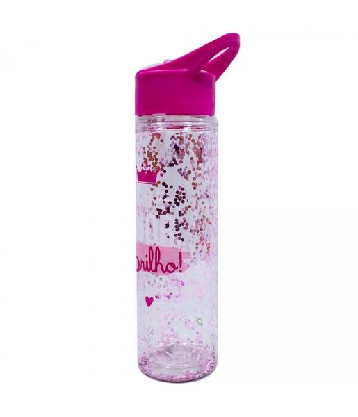 Imagem de Garrafa Pink Glíter Brilho 600ml -