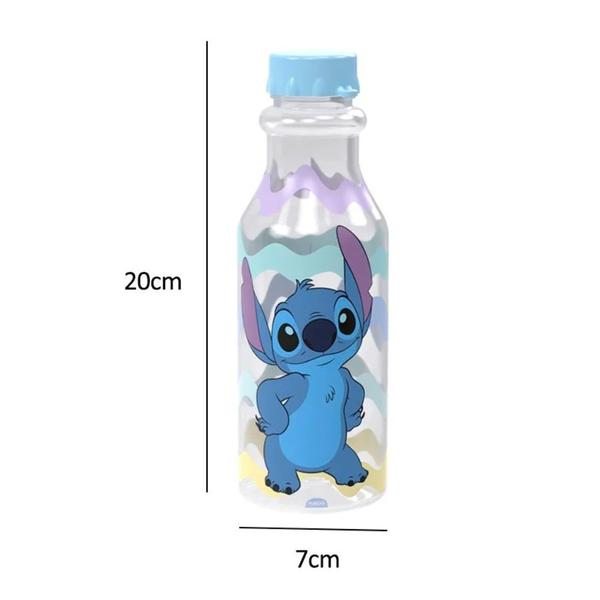 Imagem de Garrafa Plástica Personagem Disney Stitch Estilo Retro 500ml - Plasútil