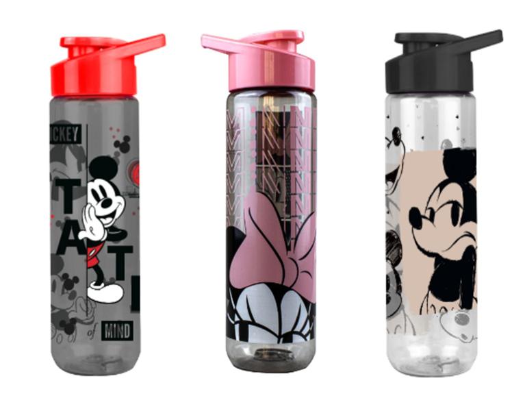 Imagem de Garrafa Plástica Squeeze Minnie e Mickey Mouse 700ml Escola Academias Passeio Lancheira