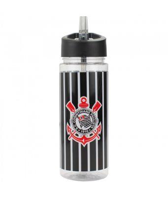 Imagem de Garrafa Plástico 450ml Com Mochila Tipo Saco Corinthians