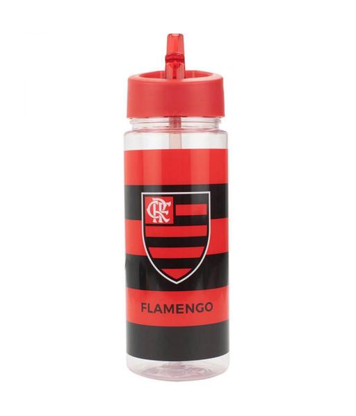 Imagem de Garrafa Plástico 450Ml Com Mochila Tipo Saco - Flamengo