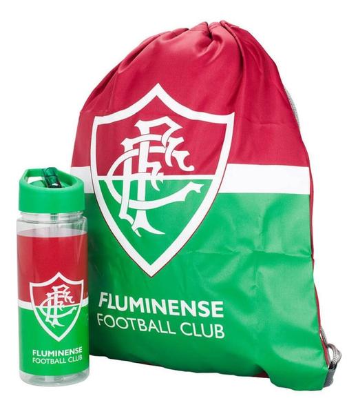 Imagem de Garrafa Plástico 450ml Com Mochila Tipo Saco - Fluminense