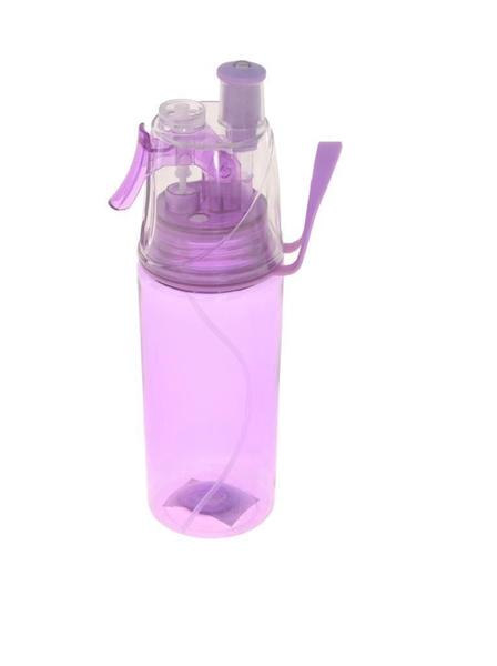 Imagem de Garrafa Plástico Alça Tampa 400Ml Transparente Roxo 1060Xr