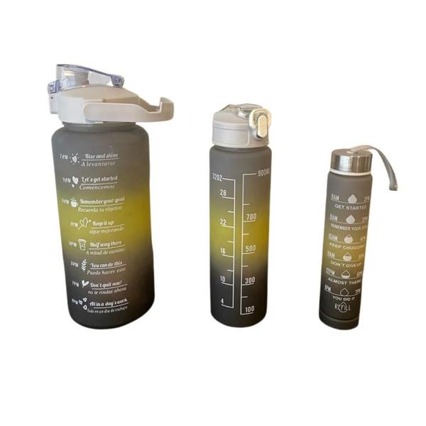 Imagem de Garrafa Plastico Liquidos Kit 3 Garrafas 2.000 Ml, 900Ml E