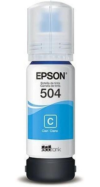 Imagem de Garrafa Refil De Tinta Para Impressora Original Epson T504420 AL Ciano 70ml