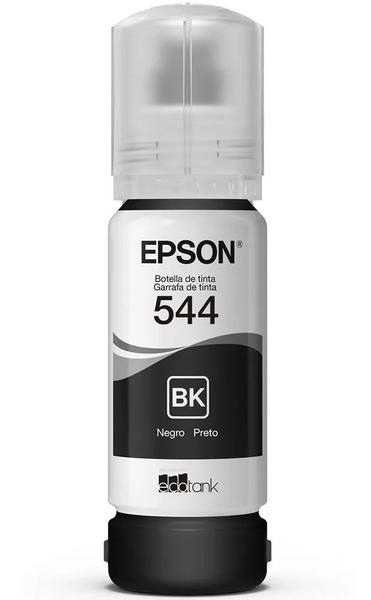 Imagem de Garrafa Refil Tinta Epson EcoTank T544120 Preta Original L1110 L3110 L3150 L3160 L3210 L3250 L3260 L5190 L5290 T544120