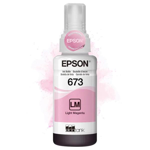 Imagem de Garrafa Refil Tinta Magenta Claro T673620 Original Epson Ecotank Compatível Impressoras L800 L805 L810 L850 L1800