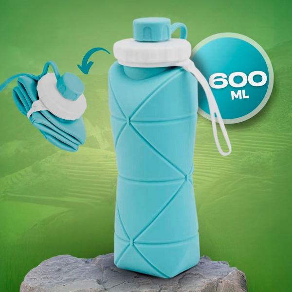 Garrafa Retrátil 600ml De Silicone Leve Perfeita Para Escola - LAURUS Imagem de Garrafa Retrátil 600ml De Silicone Leve Perfeita Para Escola