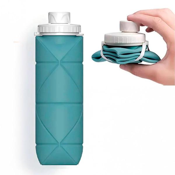 Garrafa Retrátil 600ml De Silicone Leve Perfeita Para Escola - LAURUS Imagem de Garrafa Retrátil 600ml De Silicone Leve Perfeita Para Escola