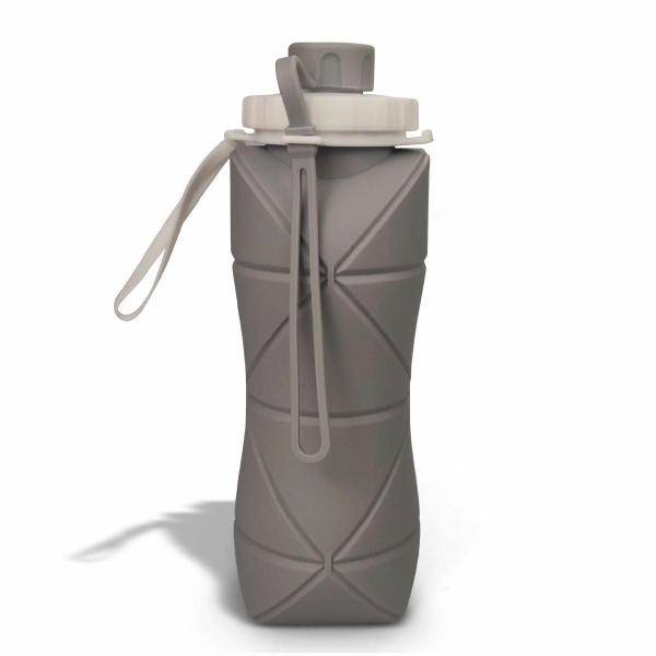 Garrafa Retrátil De Silicone 600Ml Portátil Ideal Viagens - Guiro Imagem de Garrafa Retrátil De Silicone 600Ml Portátil Ideal Viagens