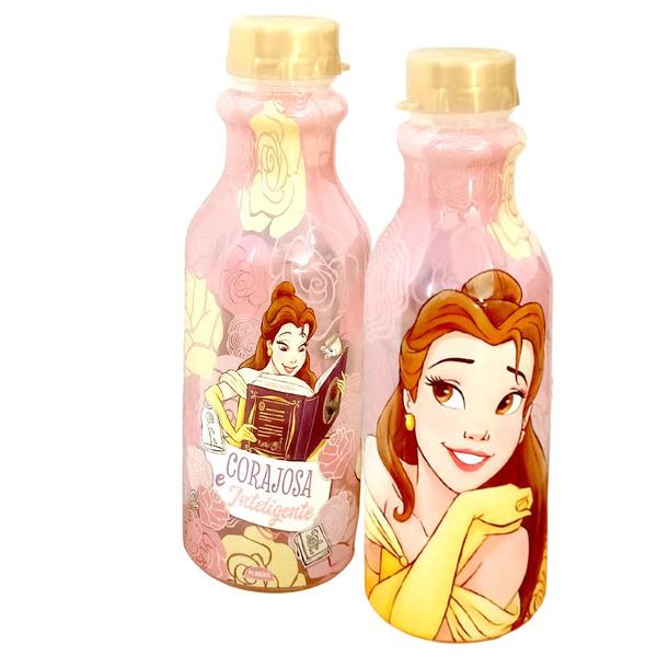 Garrafa Retrô Princesa A Bela e a Fera 500ml Plasútil Infantil Imagem de Garrafa Retrô Princesa A Bela e a Fera 500ml Plasútil Infantil