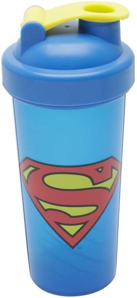 Imagem de Garrafa Shake Plástico Wb Dc Or Superman Azul Vermelho 10X10X25 Cm 700Ml