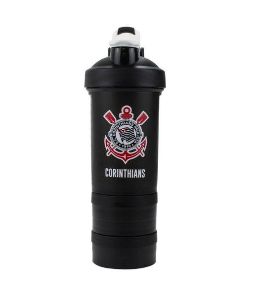 Imagem de Garrafa Shakeira Mola 2 Compartimentos 500ml Corinthians