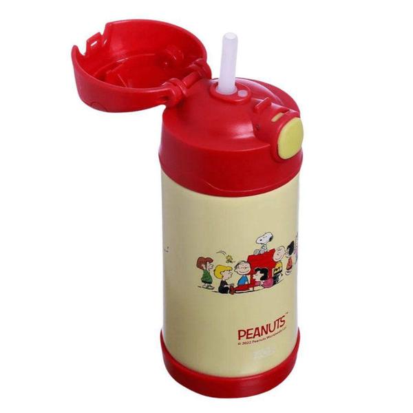 Imagem de Garrafa Snoopy Térmica Infantil Metal Com Canudo De Silicone 400ML Oficial Peanuts - Zona Criativa