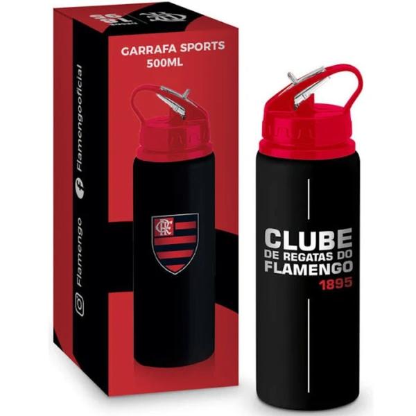 Imagem de Garrafa Sports 500ml Aluminio Times Flamengo