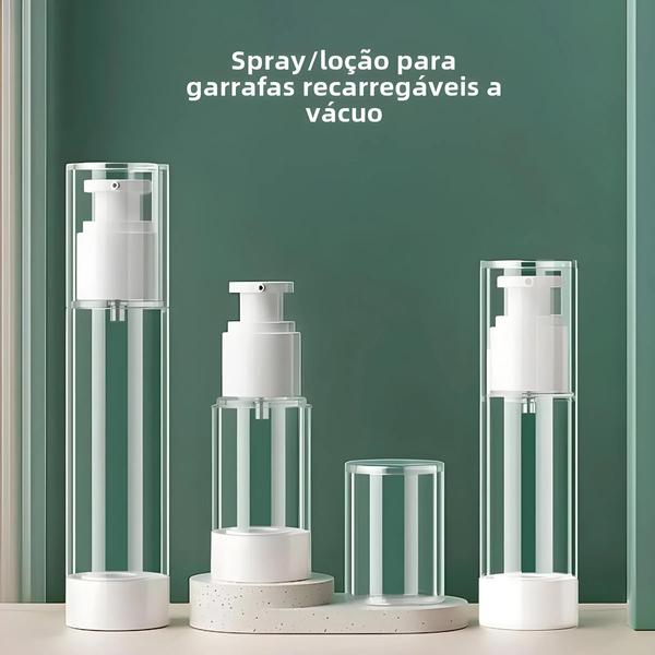 Imagem de Garrafa Spray Portátil com Subvácuo - 15/30/50/80/100ml - Ideal para Viagem