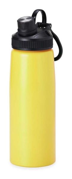 Imagem de Garrafa Squeeze Aço Inox Fitness Água Academia Esporte 900ml - Amarelo