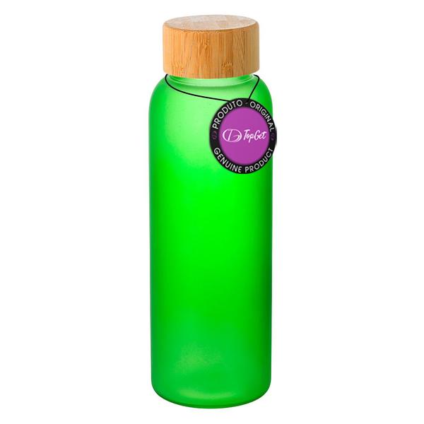 Imagem de Garrafa Squeeze em Vidro 500 ml Tampa em Bambu Lucid TopGet