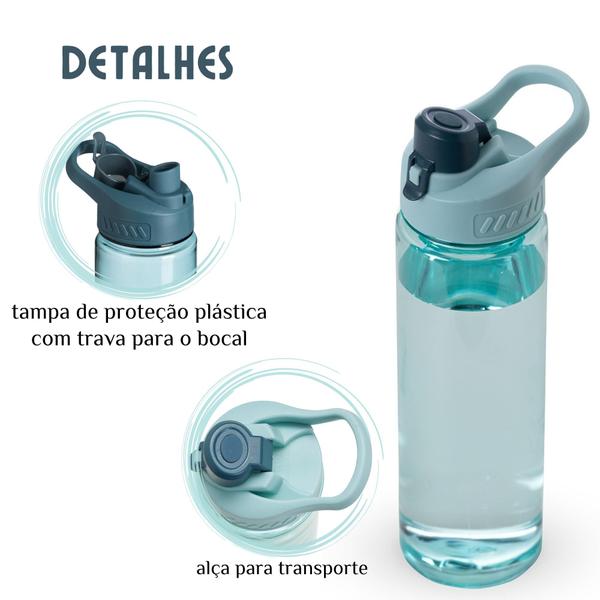 Imagem de Garrafa Squeeze Fitness 700ml Água Livre De Bpa Academia