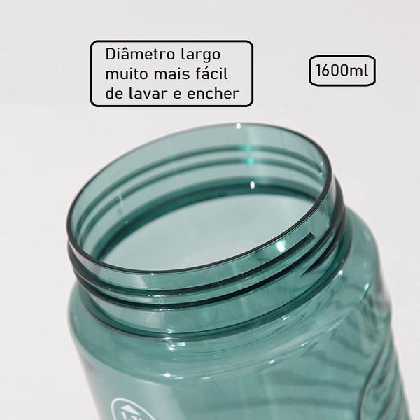 Imagem de Garrafa Squeeze Galão De Agua  Academia Treino Sport 1600ml